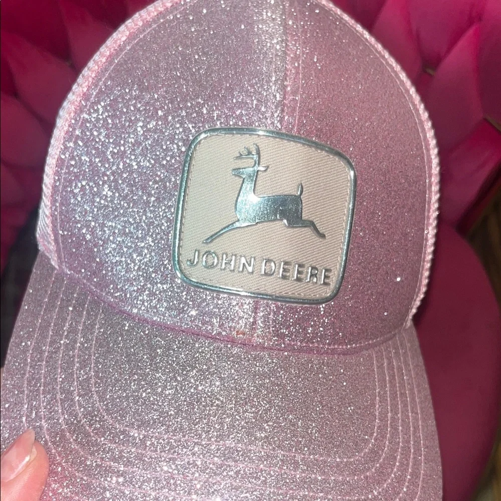 John Deere Sparkle Pink Hat
